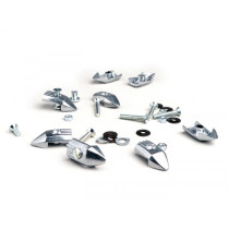 End Cap Set Footboard Stripes Lambretta  Metal