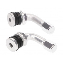 Tire Valve Set 101 Octane 90° Bent  Silver