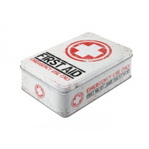 Storage Tin, Flat Nostalgic Art "first Aid Kit"  23x16x7cm (2.5l)