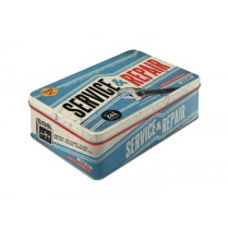 Storage Tin, Flat Nostalgic Art "service & Repair"  23x16x7cm (2.5l)