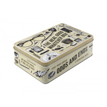Storage Tin, Flat Nostalgic Art "whatever Odds & Ends Box"  23x16x7cm (2.5l)