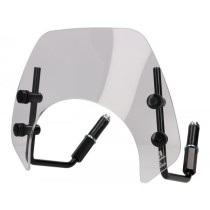 Flyscreen With Black Brackets Moto Nostra, W=293mm, H=101mm Vespa Gts 125300cc Hpe Keyless (2023-)  Colourless